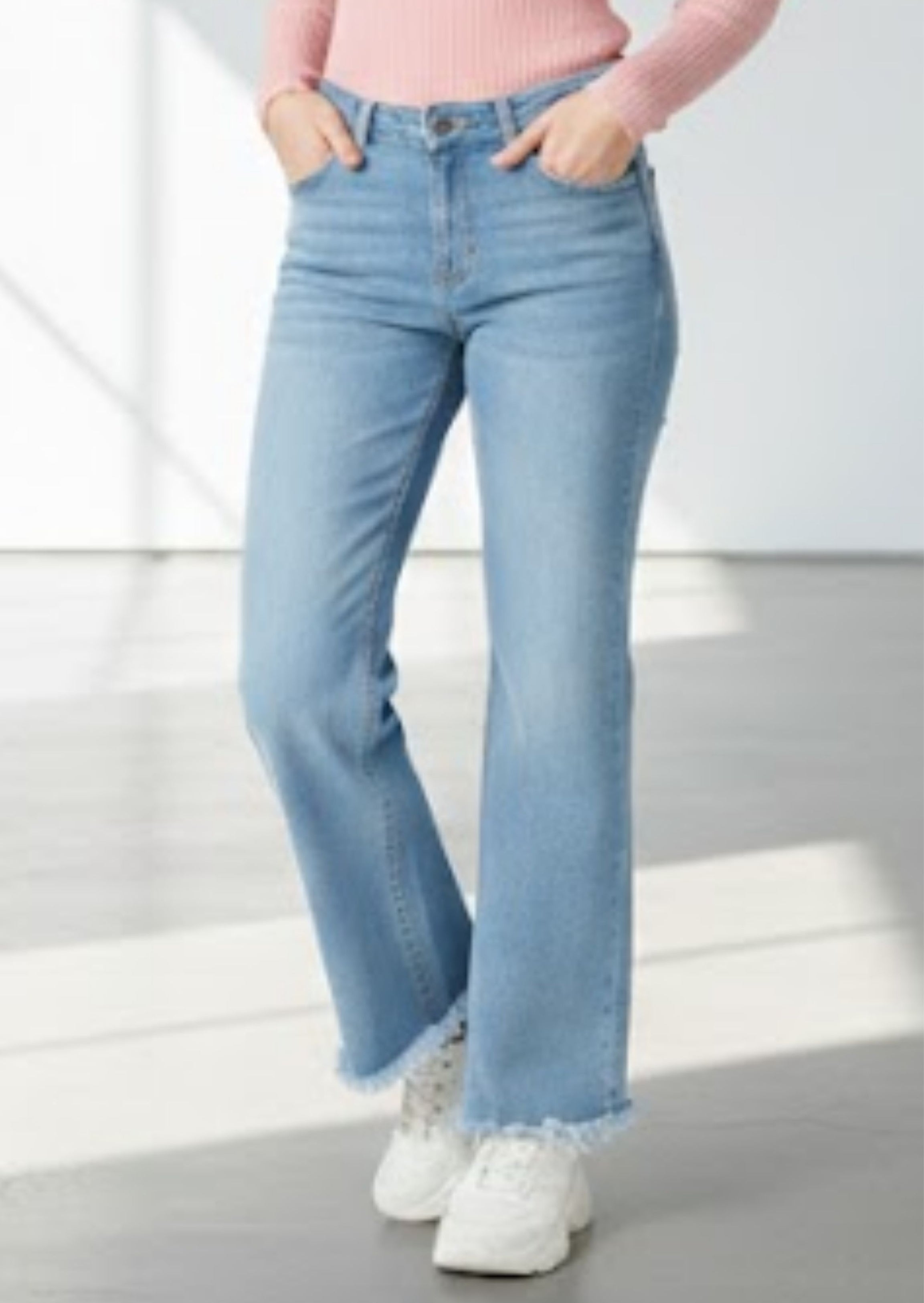 Ladies Wide Leg Jeans