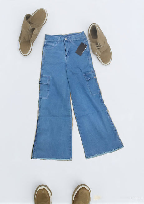 Ladies Baggy Cargo Jeans