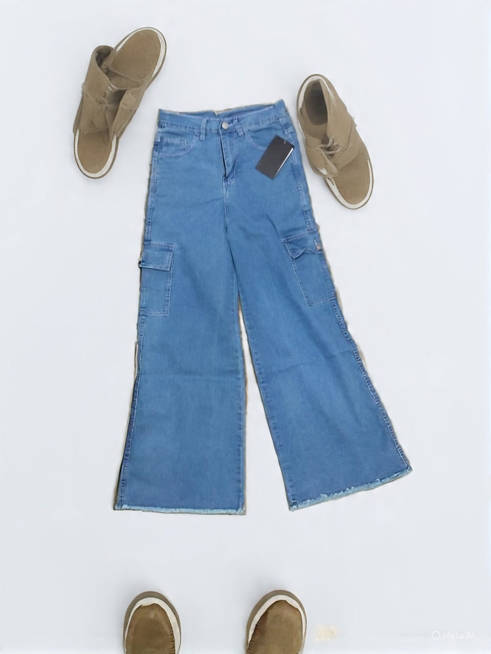 Ladies Baggy Cargo Jeans