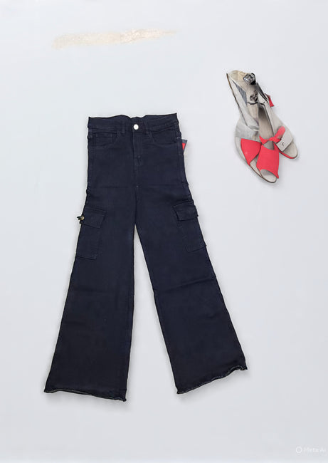 Ladies Baggy Cargo Jeans