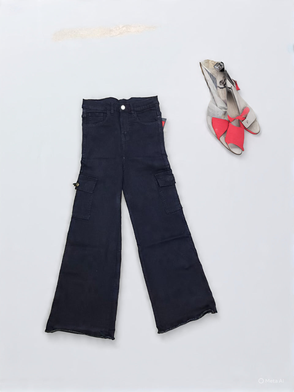 Ladies Baggy Cargo Jeans